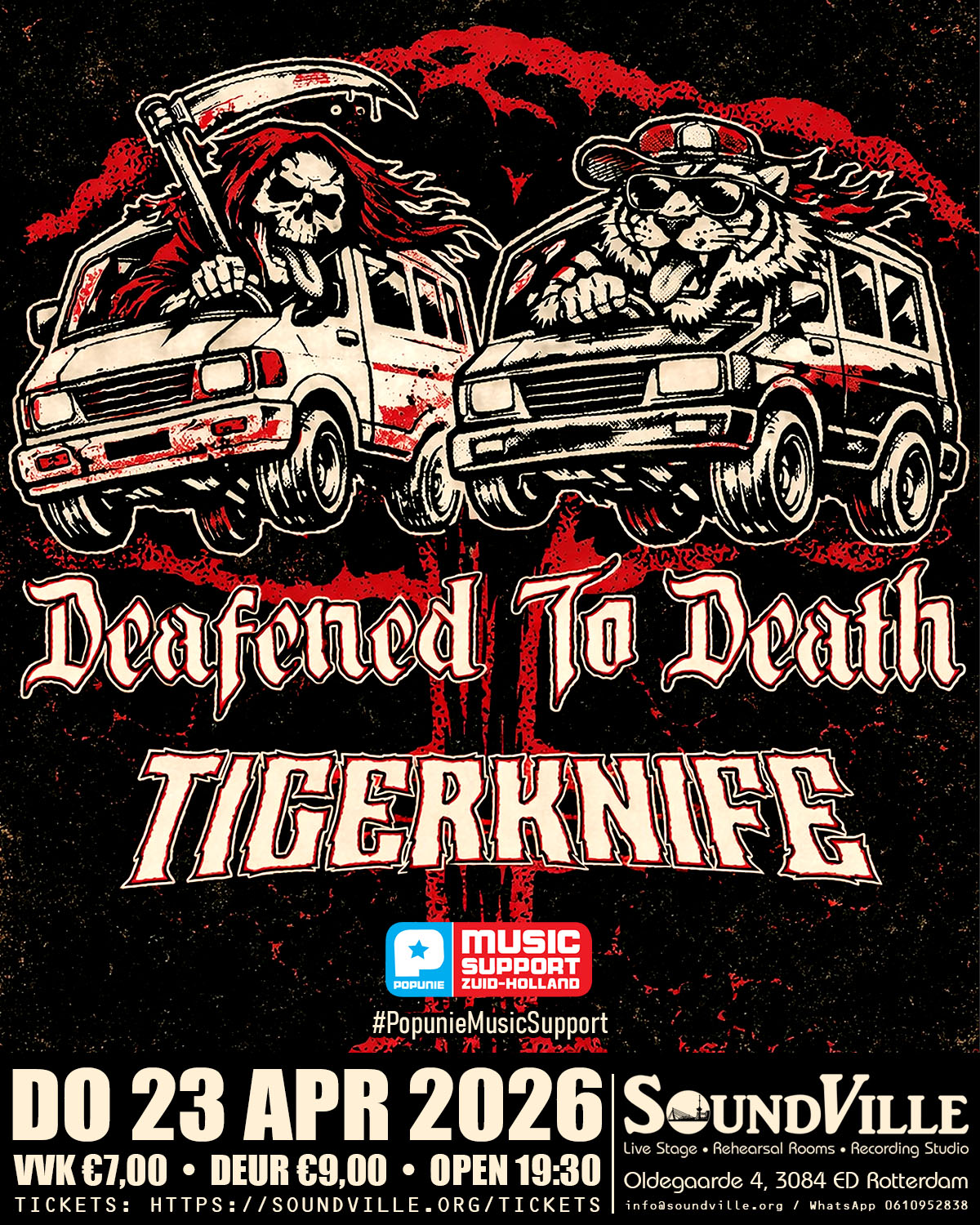 TIGERKNIFE + DEAFENED TO DEATH